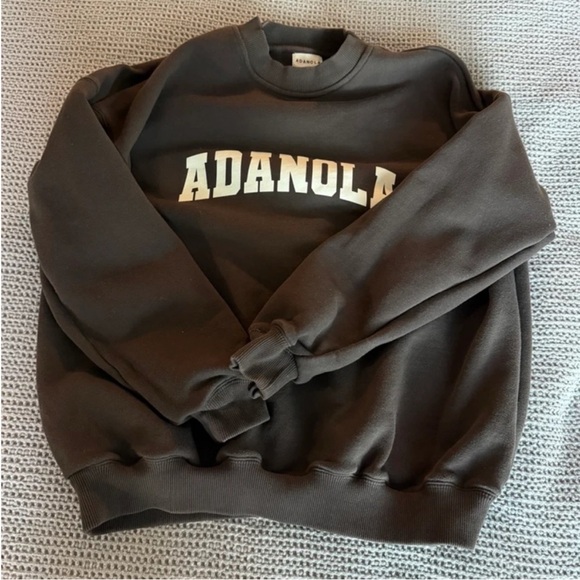 Adanola Varsity Oversized Sweatshirt - Coffee Bean - Picture 3 of 5